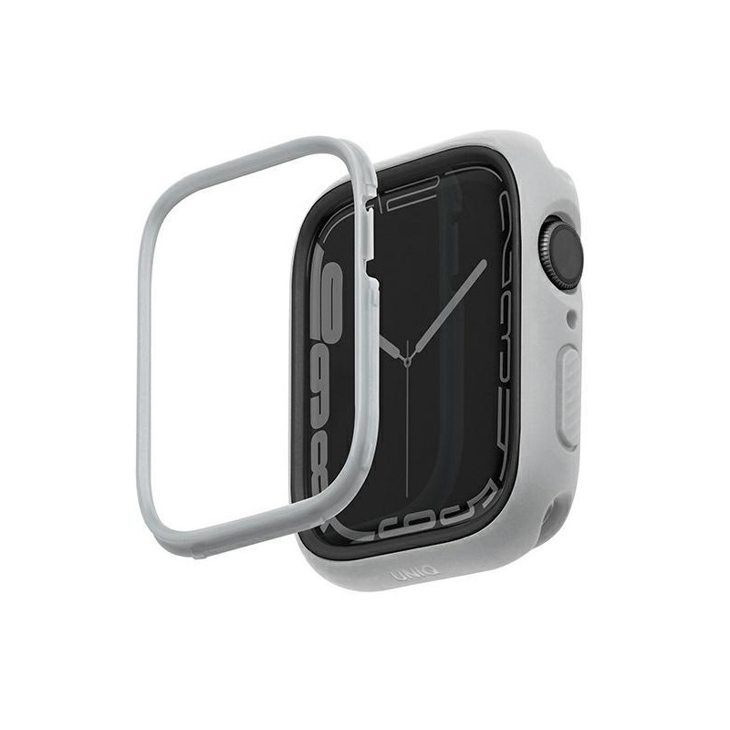 Uniq Moduo dėklas Apple Watch 4/ 5/ 6/ 7/ 8/ SE/ SE2 44/ 45mm – kreidos pilkas Uniq Moduo dėklas Apple Watch 4/ 5/ 6/ 7/ 8/ SE/ SE2 44/ 45mm – kreidos pilkas