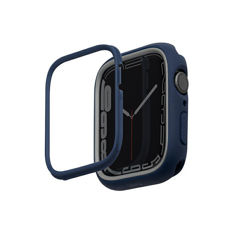 Uniq Moduo dėklas, skirtas Apple Watch 4/ 5/ 6/ 7/ 8/ SE/ SE2 44/ 45mm – mėlynai pilkas
