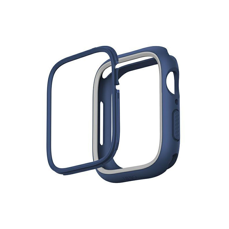 Uniq Moduo dėklas, skirtas Apple Watch 4/ 5/ 6/ 7/ 8/ SE/ SE2 44/ 45mm – mėlynai pilkas