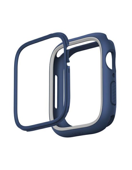 Uniq Moduo dėklas, skirtas Apple Watch 4/ 5/ 6/ 7/ 8/ SE/ SE2 44/ 45mm – mėlynai pilkas