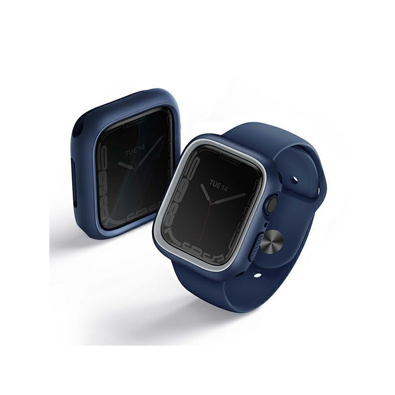 Uniq Moduo dėklas, skirtas Apple Watch 4/ 5/ 6/ 7/ 8/ SE/ SE2 44/ 45mm – mėlynai pilkas