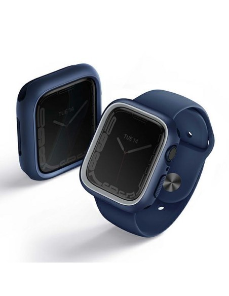 Uniq Moduo dėklas, skirtas Apple Watch 4/ 5/ 6/ 7/ 8/ SE/ SE2 44/ 45mm – mėlynai pilkas
