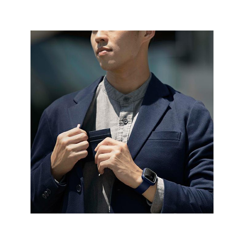 Uniq Moduo dėklas, skirtas Apple Watch 4/ 5/ 6/ 7/ 8/ SE/ SE2 44/ 45mm – mėlynai pilkas