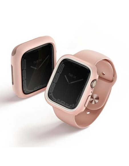 Uniq Moduo dėklas, skirtas Apple Watch 4/ 5/ 6/ 7/ 8/ SE/ SE2 44/ 45mm – rožinė ir balta Uniq Moduo dėklas, skirtas Apple Watch 4/ 5/ 6/ 7/ 8/ SE/ SE2 44/ 45mm – rožinė ir balta