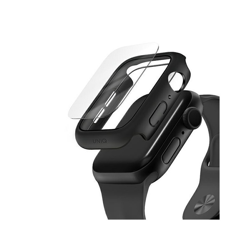 UNIQ Nautic dėklas Apple Watch 4/ 5/ 6/ SE 44mm - juodas