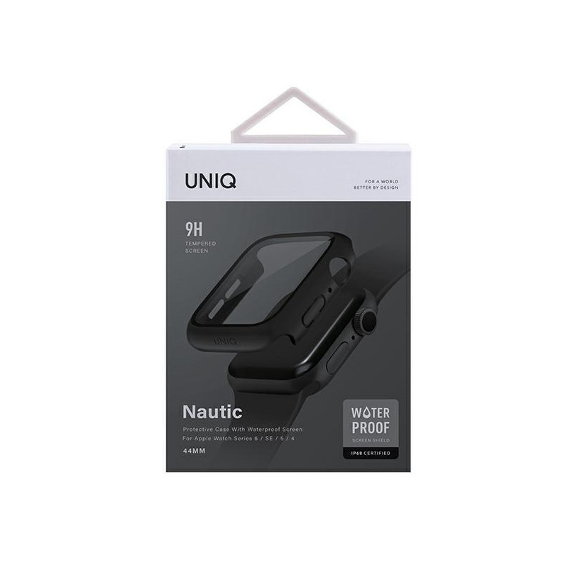 UNIQ Nautic dėklas Apple Watch 4/ 5/ 6/ SE 44mm - juodas