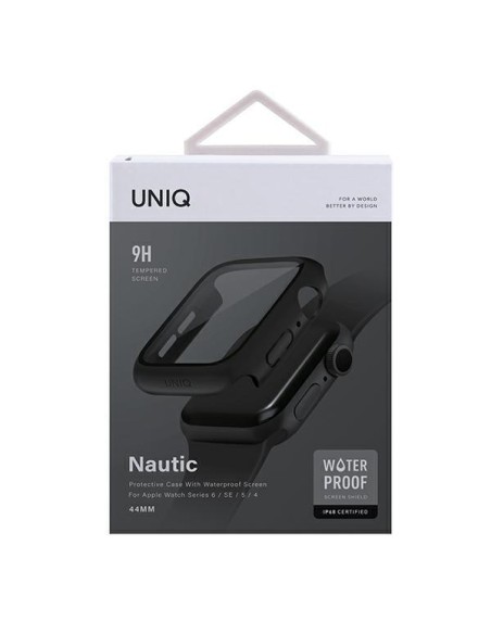 UNIQ Nautic dėklas Apple Watch 4/ 5/ 6/ SE 44mm - juodas UNIQ Nautic dėklas Apple Watch 4/ 5/ 6/ SE 44mm - juodas