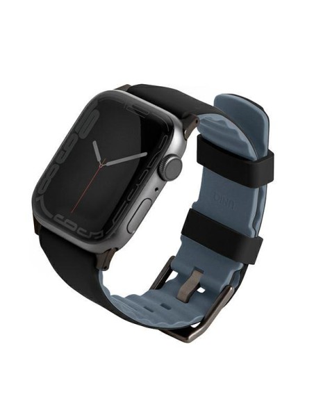 UNIQ Linus dirželis, skirtas Apple Watch 1/ 2/ 3/ 4/ 5/ 6/ 7/ 8/ SE/ SE2 38/ 40/ 41mm – juodas UNIQ Linus dirželis, skirtas Apple Watch 1/ 2/ 3/ 4/ 5/ 6/ 7/ 8/ SE/ SE2 38/ 40/ 41mm – juodas