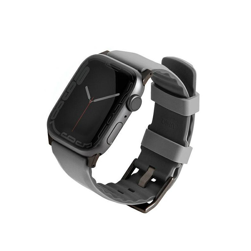 UNIQ Linus dirželis, skirtas Apple Watch 1/ 2/ 3/ 4/ 5/ 6/ 7/ 8/ SE/ SE2 38/ 40/ 41mm – pilkas UNIQ Linus dirželis, skirtas Apple Watch 1/ 2/ 3/ 4/ 5/ 6/ 7/ 8/ SE/ SE2 38/ 40/ 41mm – pilkas