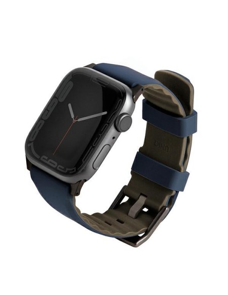 UNIQ Linus dirželis, skirtas Apple Watch 1/ 2/ 3/ 4/ 5/ 6/ 7/ 8/ SE/ SE2/ Ultra 42/ 44/ 45/ 49mm – mėlynas UNIQ Linus dirželis, skirtas Apple Watch 1/ 2/ 3/ 4/ 5/ 6/ 7/ 8/ SE/ SE2/ Ultra 42/ 44/ 45/ 49mm – mėlynas