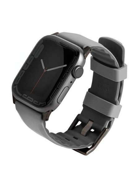 UNIQ Linus dirželis, skirtas Apple Watch 1/ 2/ 3/ 4/ 5/ 6/ 7/ 8/ SE/ SE2/ Ultra 42/ 44/ 45/ 49mm – pilkas