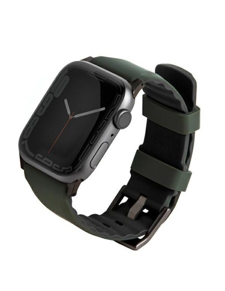 UNIQ Linus dirželis, skirtas Apple Watch 1/ 2/ 3/ 4/ 5/ 6/ 7/ 8/ SE/ SE2/ Ultra 42/ 44/ 45/ 49mm – žalias UNIQ Linus dirželis, skirtas Apple Watch 1/ 2/ 3/ 4/ 5/ 6/ 7/ 8/ SE/ SE2/ Ultra 42/ 44/ 45/ 49mm – žalias