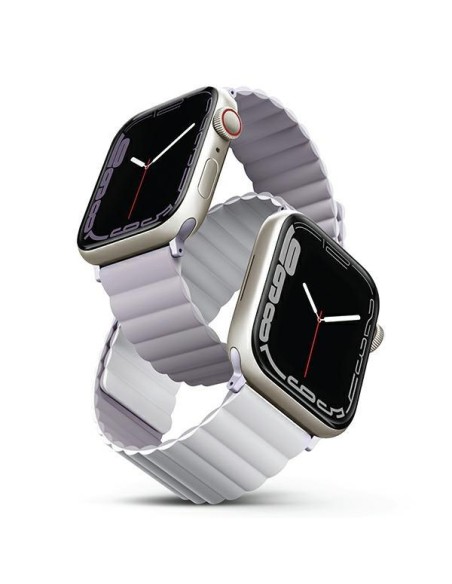 Uniq Revix dirželis skirtas Apple Watch 1/ 2/ 3/ 4/ 5/ 6/ 7/ 8/ SE/ SE2 38/ 40/ 41mm - alyvinė ir balta Uniq Revix dirželis skirtas Apple Watch 1/ 2/ 3/ 4/ 5/ 6/ 7/ 8/ SE/ SE2 38/ 40/ 41mm - alyvinė ir balta