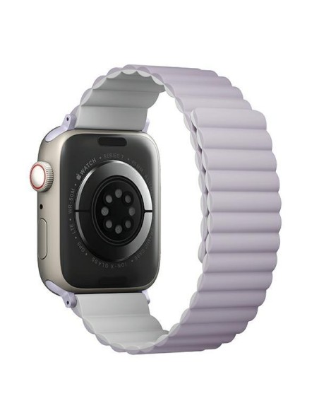 Uniq Revix dirželis skirtas Apple Watch 1/ 2/ 3/ 4/ 5/ 6/ 7/ 8/ SE/ SE2 38/ 40/ 41mm - alyvinė ir balta Uniq Revix dirželis skirtas Apple Watch 1/ 2/ 3/ 4/ 5/ 6/ 7/ 8/ SE/ SE2 38/ 40/ 41mm - alyvinė ir balta