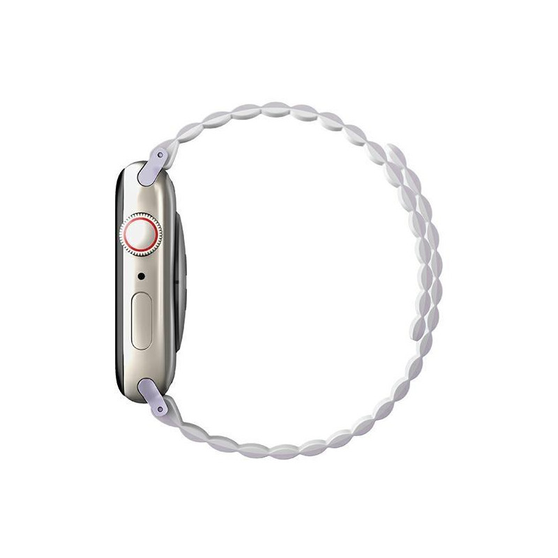 Uniq Revix dirželis skirtas Apple Watch 1/ 2/ 3/ 4/ 5/ 6/ 7/ 8/ SE/ SE2 38/ 40/ 41mm - alyvinė ir balta