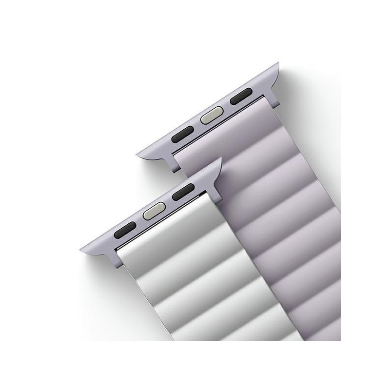 Uniq Revix dirželis skirtas Apple Watch 1/ 2/ 3/ 4/ 5/ 6/ 7/ 8/ SE/ SE2 38/ 40/ 41mm - alyvinė ir balta