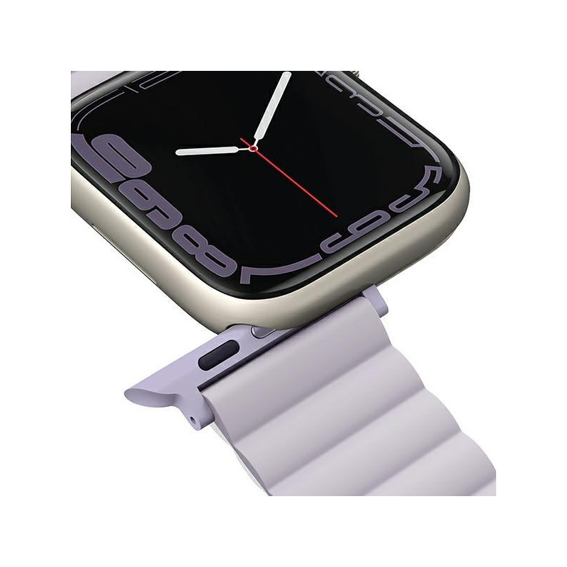 Uniq Revix dirželis skirtas Apple Watch 1/ 2/ 3/ 4/ 5/ 6/ 7/ 8/ SE/ SE2 38/ 40/ 41mm - alyvinė ir balta