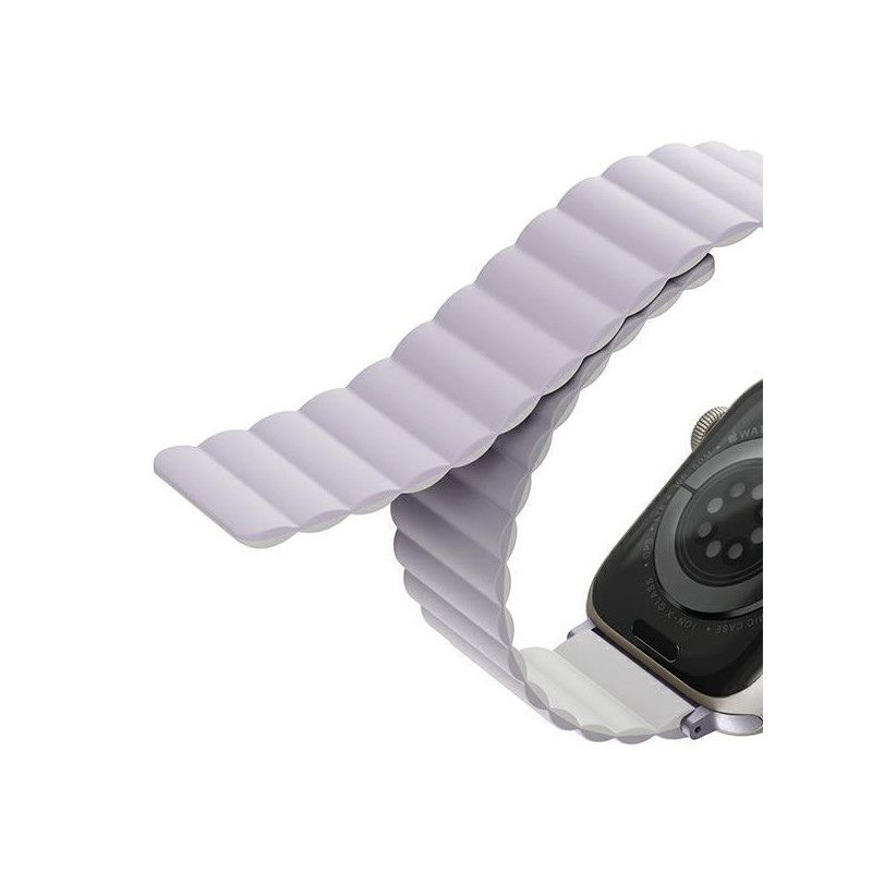 Uniq Revix dirželis skirtas Apple Watch 1/ 2/ 3/ 4/ 5/ 6/ 7/ 8/ SE/ SE2 38/ 40/ 41mm - alyvinė ir balta