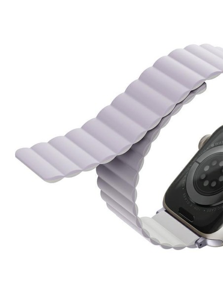 Uniq Revix dirželis skirtas Apple Watch 1/ 2/ 3/ 4/ 5/ 6/ 7/ 8/ SE/ SE2 38/ 40/ 41mm - alyvinė ir balta Uniq Revix dirželis skirtas Apple Watch 1/ 2/ 3/ 4/ 5/ 6/ 7/ 8/ SE/ SE2 38/ 40/ 41mm - alyvinė ir balta