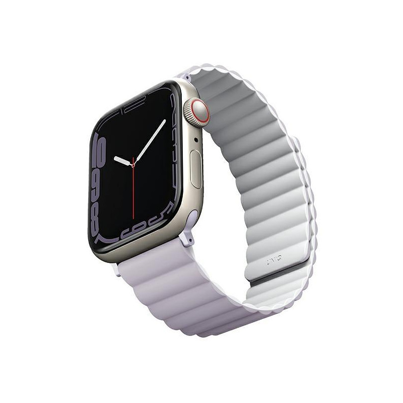 Uniq Revix dirželis skirtas Apple Watch 1/ 2/ 3/ 4/ 5/ 6/ 7/ 8/ SE/ SE2/ Ultra 42/ 44/ 45/ 49mm – alyvinė-balta