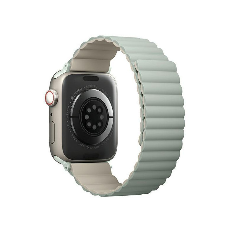 Uniq Revix dirželis, skirtas Apple Watch 1/ 2/ 3/ 4/ 5/ 6/ 7/ 8/ SE/ SE2/ Ultra 42/ 44/ 45/ 49mm – šalavijai smėlio spal...