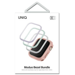 Rėmas, skirtas Uniq Moduo 3in1 dėklui Apple Watch 4/ 5/ 6/ 7/ 8/ SE/ SE2 40/ 41mm - šalavijas, alyvinė, balta