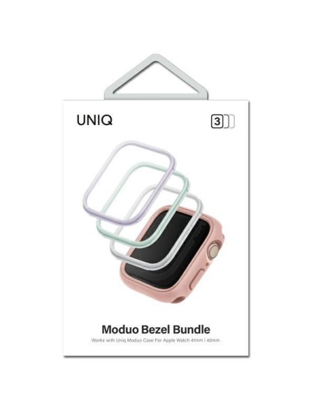 Rėmas, skirtas Uniq Moduo 3in1 dėklui Apple Watch 4/ 5/ 6/ 7/ 8/ SE/ SE2 40/ 41mm - šalavijas, alyvinė, balta Rėmas, skirtas Uniq Moduo 3in1 dėklui Apple Watch 4/ 5/ 6/ 7/ 8/ SE/ SE2 40/ 41mm - šalavijas, alyvinė, balta