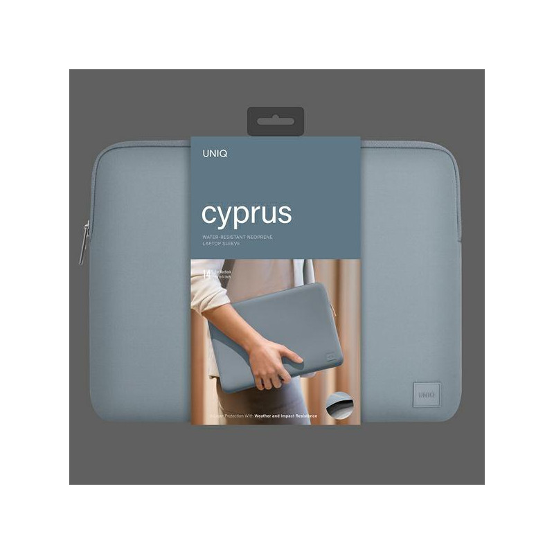 UNIQ Cyprus dėklas 14" nešiojamam kompiuteriui - šviesiai mėlynas