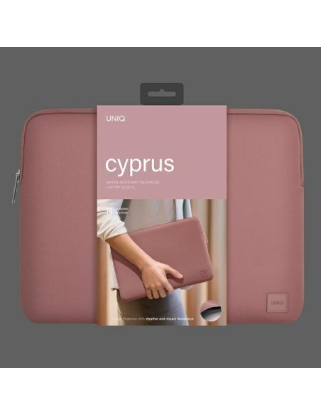UNIQ Cyprus dėklas 14" nešiojamam kompiuteriui - rožinis UNIQ Cyprus dėklas 14" nešiojamam kompiuteriui - rožinis