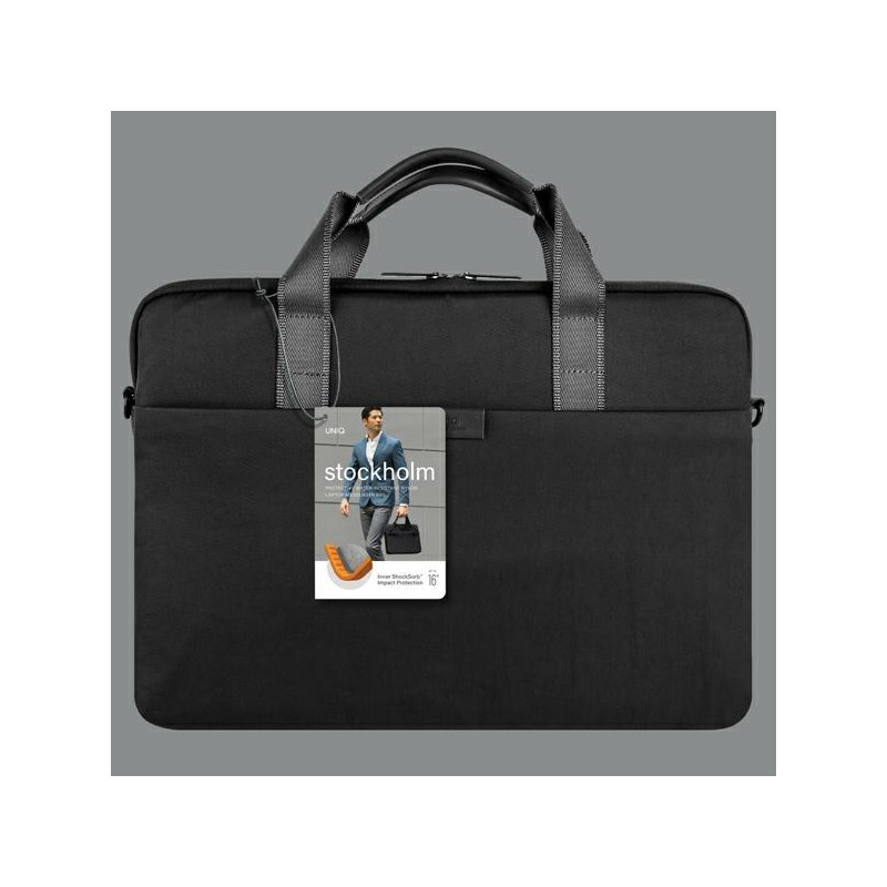 UNIQ Stockholm krepšys 16" nešiojamam kompiuteriui - juodas