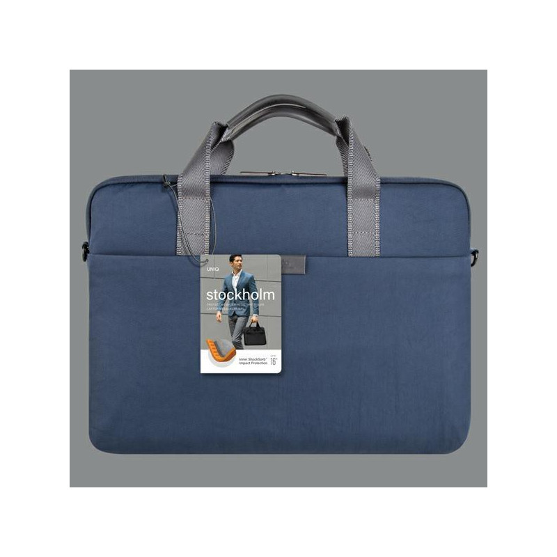 UNIQ Stockholm krepšys 16" nešiojamam kompiuteriui - mėlynas