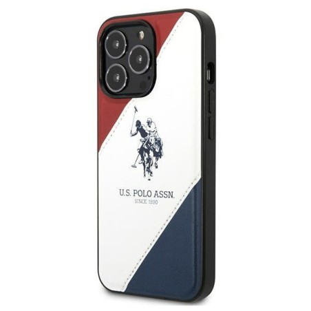 JAV Polo Assn byla Trispalvė reljefinė, skirta iPhone 14 Pro – balta JAV Polo Assn byla Trispalvė reljefinė, skirta iPhone 14 Pro – balta