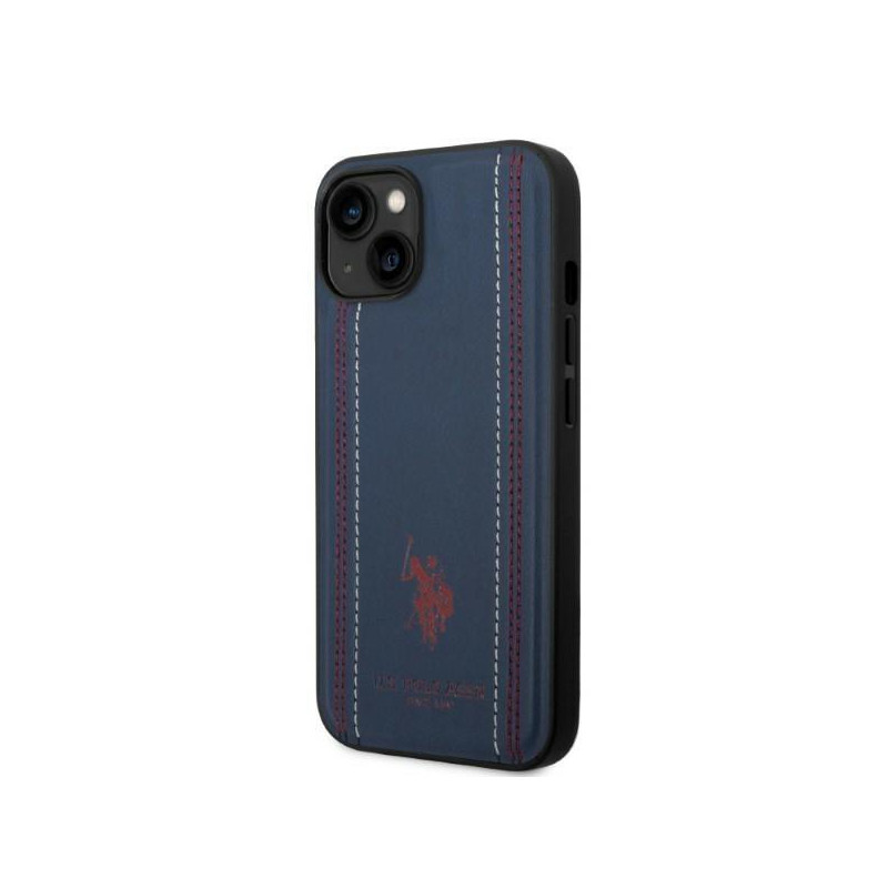 JAV Polo Assn byla Leather Stitch iPhone 14 - tamsiai mėlyna