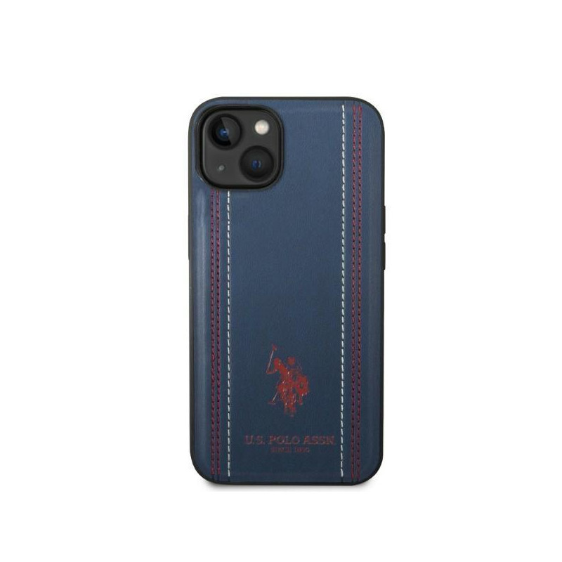 JAV Polo Assn byla Leather Stitch iPhone 14 - tamsiai mėlyna