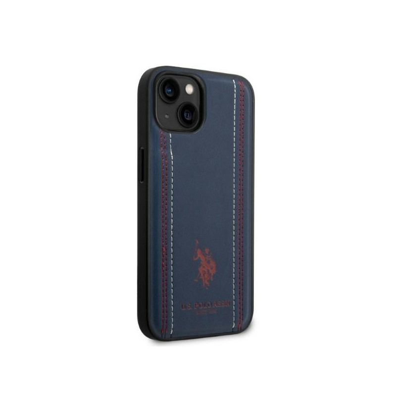 JAV Polo Assn byla Leather Stitch iPhone 14 - tamsiai mėlyna