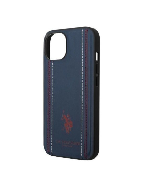 JAV Polo Assn byla Leather Stitch iPhone 14 - tamsiai mėlyna JAV Polo Assn byla Leather Stitch iPhone 14 - tamsiai mėlyna