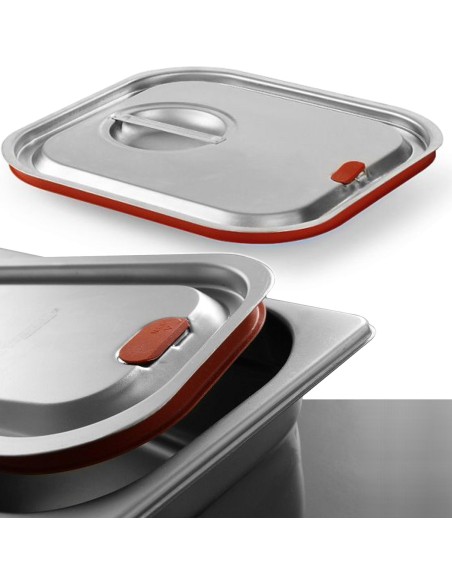 Dangtis GN su silikonine tarpine GN 1/2 - Hendi 804025