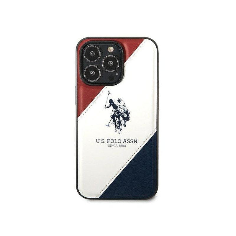 JAV Polo Assn byla Trispalvė įspausta iPhone 14 Pro Max – balta