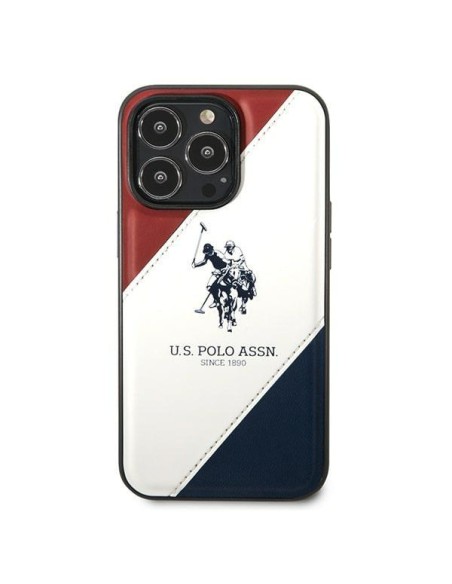 JAV Polo Assn byla Trispalvė įspausta iPhone 14 Pro Max – balta JAV Polo Assn byla Trispalvė įspausta iPhone 14 Pro Max – balta