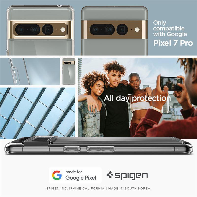 Spigen Ultra Hybrid dėklas, skirtas Google Pixel 7 Pro – skaidrus