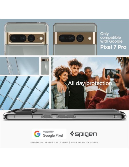 Spigen Ultra Hybrid dėklas, skirtas Google Pixel 7 Pro – skaidrus Spigen Ultra Hybrid dėklas, skirtas Google Pixel 7 Pro – skaidrus