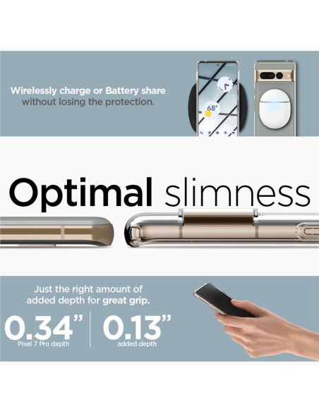 Spigen Ultra Hybrid dėklas, skirtas Google Pixel 7 Pro – skaidrus Spigen Ultra Hybrid dėklas, skirtas Google Pixel 7 Pro – skaidrus
