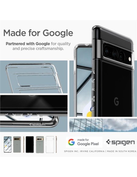 Spigen Ultra Hybrid dėklas, skirtas Google Pixel 7 Pro – skaidrus Spigen Ultra Hybrid dėklas, skirtas Google Pixel 7 Pro – skaidrus