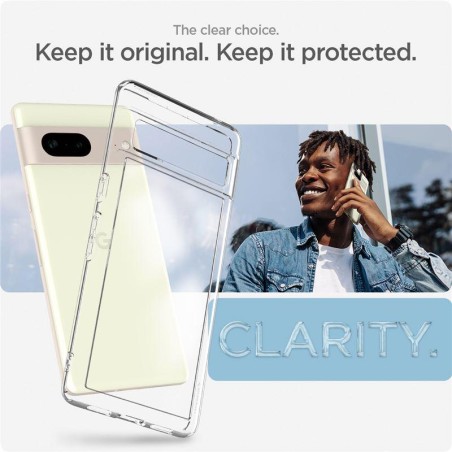 Spigen Ultra Hybrid dėklas, skirtas Google Pixel 7 – skaidrus Spigen Ultra Hybrid dėklas, skirtas Google Pixel 7 – skaidrus