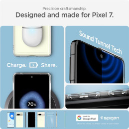 Spigen Ultra Hybrid dėklas, skirtas Google Pixel 7 – skaidrus