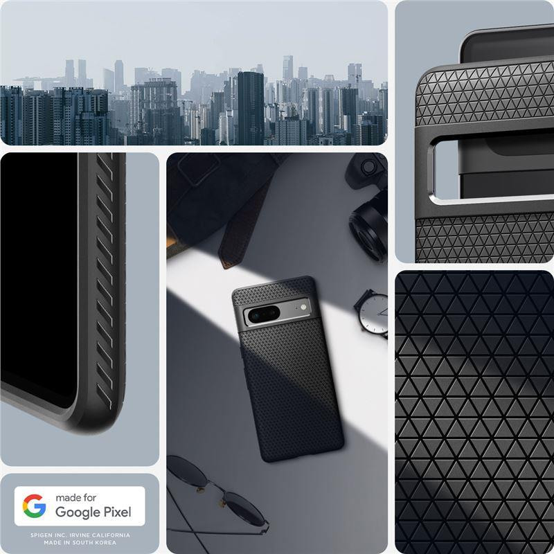 Spigen Liquid Air dėklas, skirtas Google Pixel 7 – matinė juoda