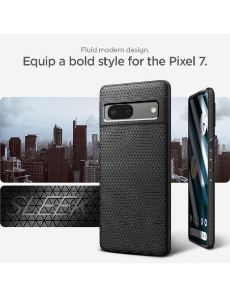 Spigen Liquid Air dėklas, skirtas Google Pixel 7 – matinė juoda Spigen Liquid Air dėklas, skirtas Google Pixel 7 – matinė juoda