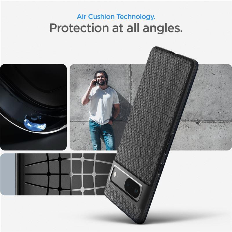 Spigen Liquid Air dėklas, skirtas Google Pixel 7 – matinė juoda