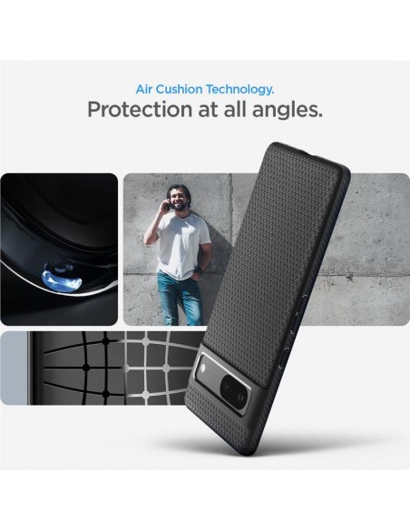 Spigen Liquid Air dėklas, skirtas Google Pixel 7 – matinė juoda Spigen Liquid Air dėklas, skirtas Google Pixel 7 – matinė juoda
