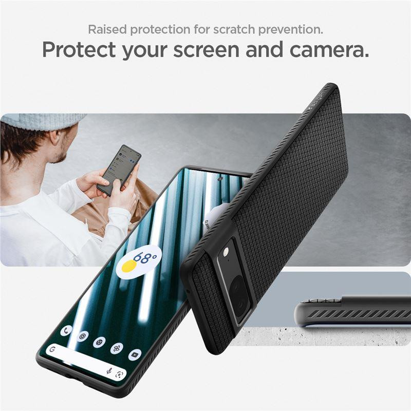 Spigen Liquid Air dėklas, skirtas Google Pixel 7 – matinė juoda
